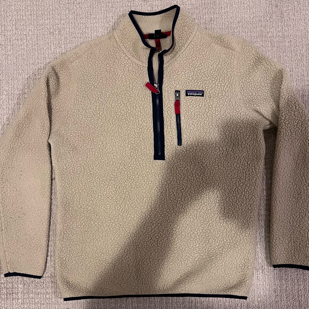 Patagonia Men's Large Cream Fleece Sweater